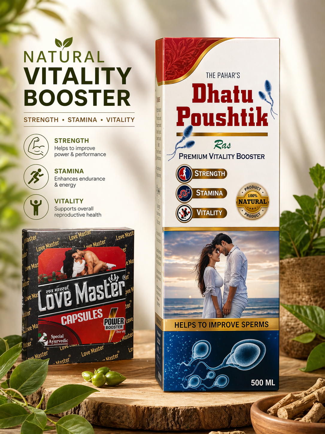 Dhatu Poushtik Ras and Love Master Capsules